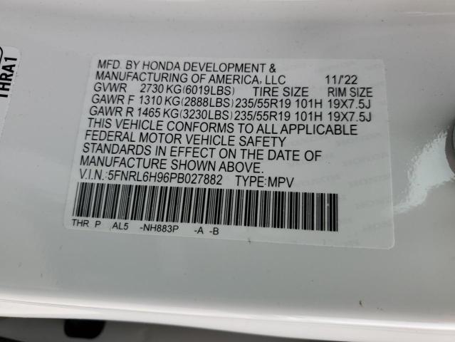 5FNRL6H96PB027882 Honda Odyssey Elite