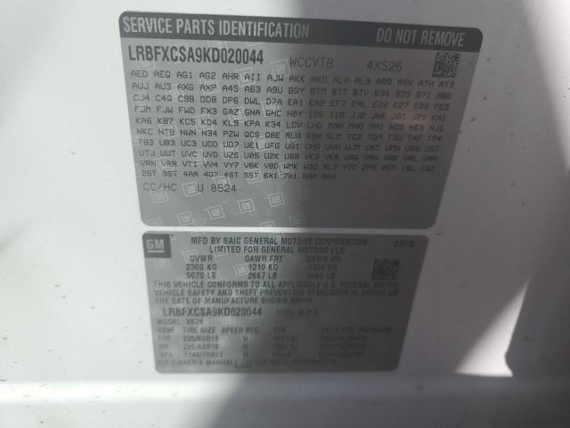LRBFXCSA9KD020044 Buick Envision Essence