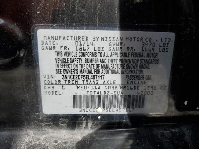 3N1CE2CP5EL407117 Nissan Versa Note S