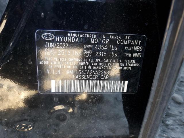 KMHL64JA2NA236897 Hyundai SONATA SEL