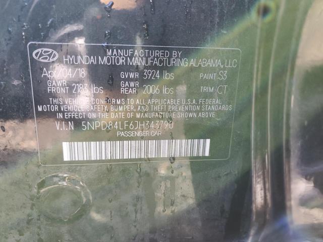 5NPD84LF6JH343790 Hyundai ELANTRA SEL