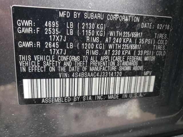 4S4BSAAC4J3314120 Subaru Outback 2.5i