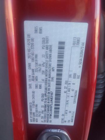 1FMCU9H97LUA83167 Ford ESCAPE SEL