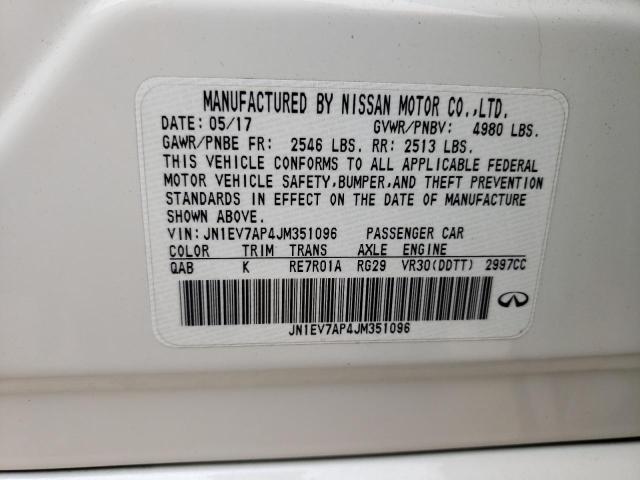 JN1EV7AP4JM351096 Infiniti Q50 LUXE