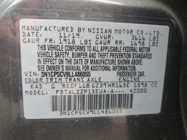 3N1CP5CV9LL486055 Nissan KICKS SV