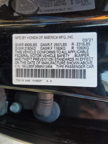 19UUB5F34MA012454 Acura TLX