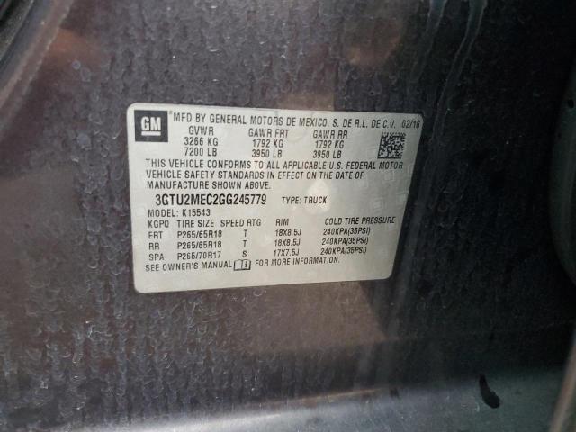 3GTU2MEC2GG245779 GMC Sierra K1500 Sle
