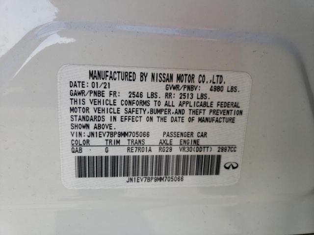 JN1EV7BP9MM705066 Infiniti Q50 LUXE