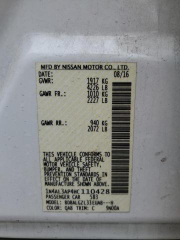 1N4AL3AP4HC110428 Nissan ALTIMA 2.5