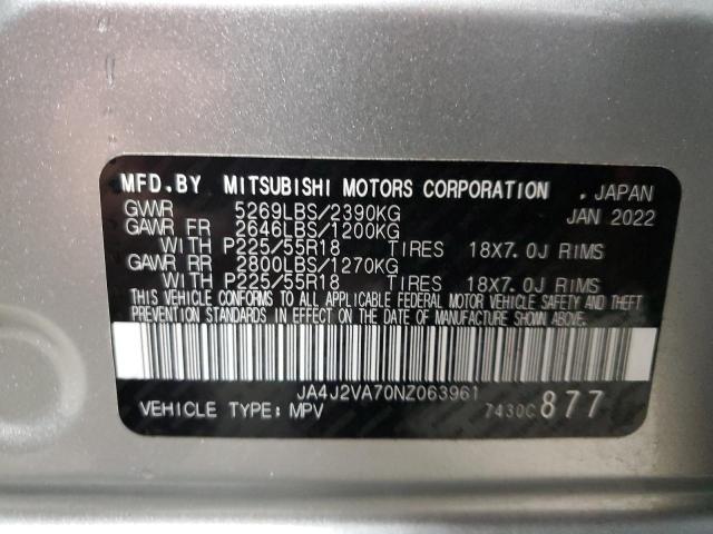 JA4J2VA70NZ063961 Mitsubishi Outlander Sel