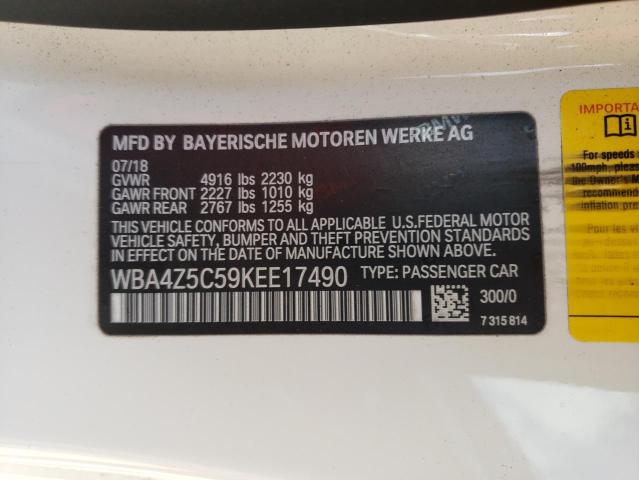 WBA4Z5C59KEE17490 BMW 440I