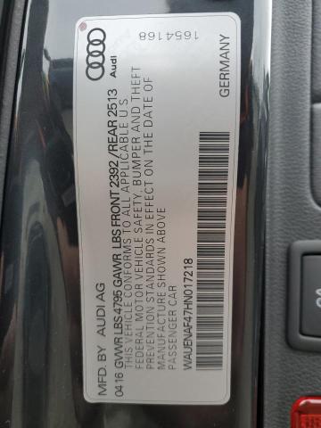 WAUENAF47HN017218 Audi A4 Premium Plus