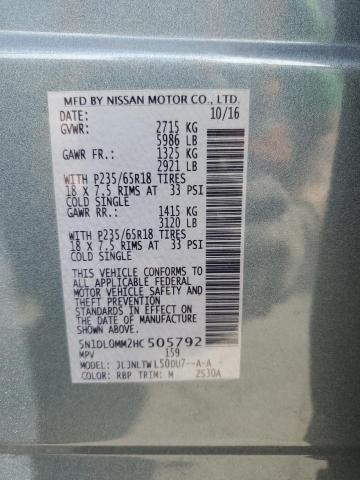 5N1DL0MM2HC505792 Infiniti QX60