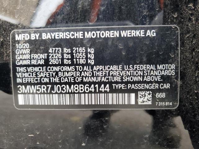 3MW5R7J03M8B64144 BMW 330XI