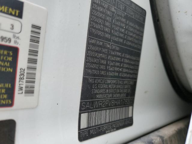 SALWR2FV8HA178302 Land Rover Range Rover Sport Hse
