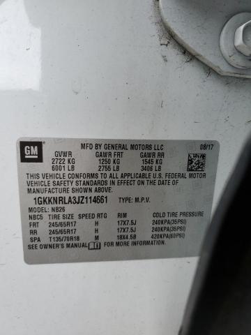 1GKKNRLA3JZ114661 GMC ACADIA SLE