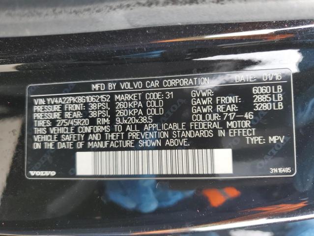 YV4A22PK8G1062152 Volvo XC90 T6