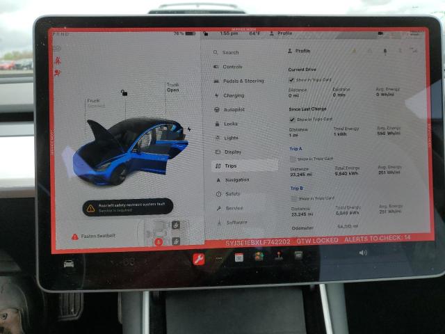 5YJ3E1EBXLF742202 Tesla MODEL 3