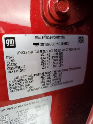 3GTU9DED7NG169882 GMC Sierra Limited K1500 Slt