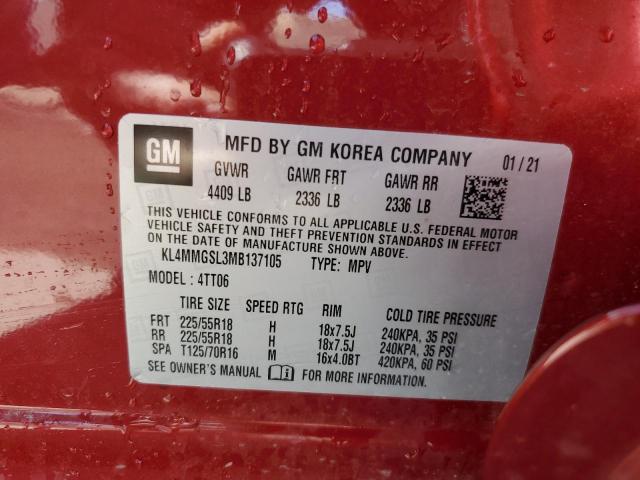 KL4MMGSL3MB137105 Buick Encore Gx Essence