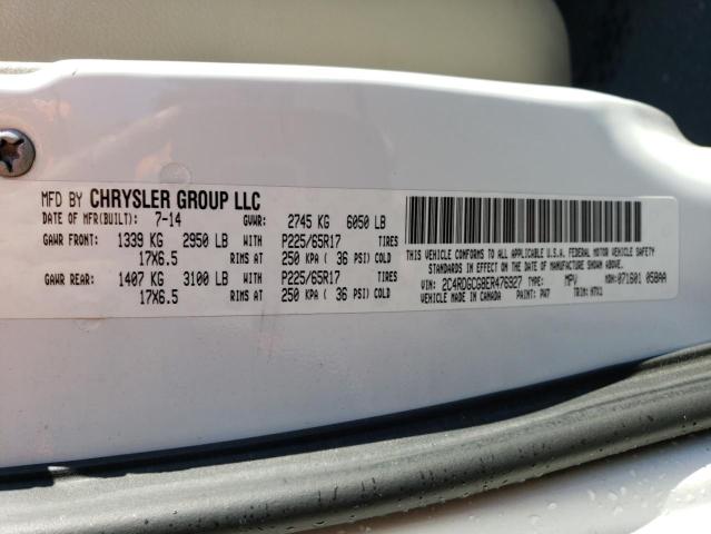 2C4RDGCG8ER476927 Dodge Grand Caravan Sxt