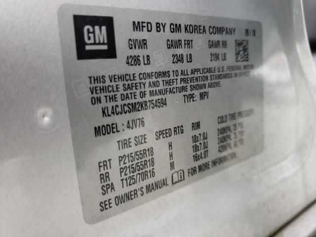 KL4CJCSM2KB754594 Buick Encore Essence
