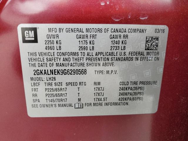 2GKALNEK9G6290568 GMC Terrain Sle