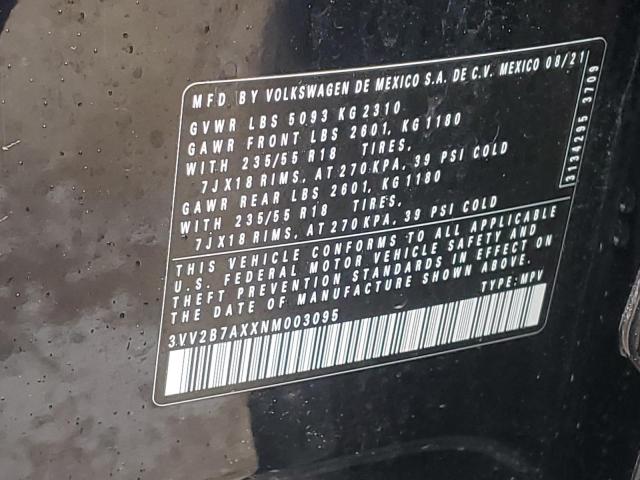 3VV2B7AXXNM003095 Volkswagen TIGUAN SE