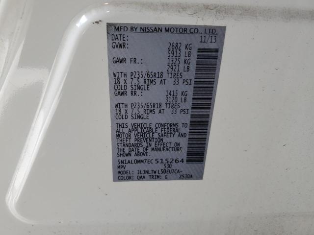 5N1AL0MM7EC515264 Infiniti QX60