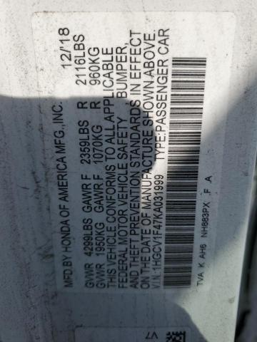 1HGCV1F47KA031999 Honda ACCORD EX