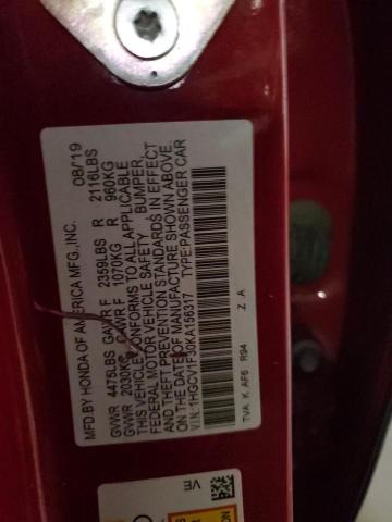 1HGCV1F30KA156317 Honda Accord Sport