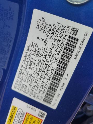 2HGFE1F75NH319081 Honda CIVIC EX