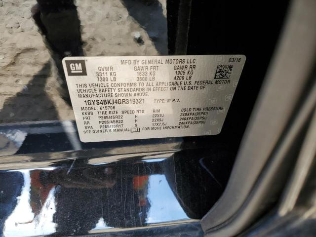 1GYS4BKJ4GR319321 Cadillac Escalade Luxury