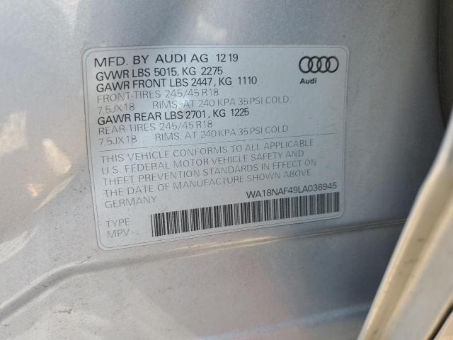 WA18NAF49LA036945 Audi A4 Allroad Premium Plus