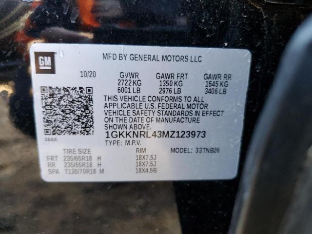 1GKKNRL43MZ123973 GMC ACADIA SLE