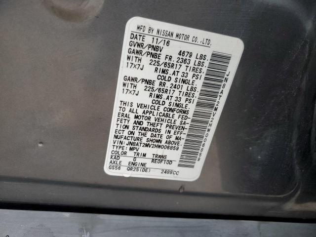 JN8AT2MV2HW006859 Nissan ROGUE S