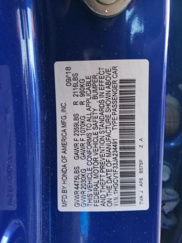 1HGCV1F33JA234491 Honda Accord Sport