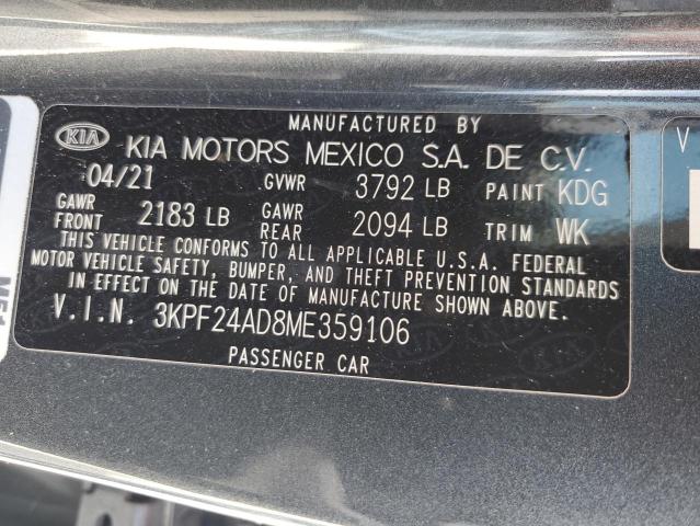 3KPF24AD8ME359106 KIA FORTE FE