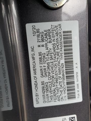 1HGCV1F56MA007429 Honda ACCORD EXL