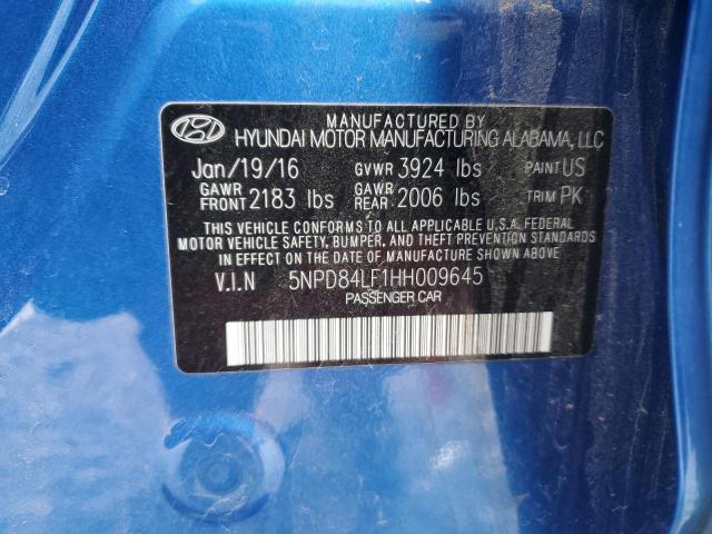 5NPD84LF1HH009645 Hyundai ELANTRA SE