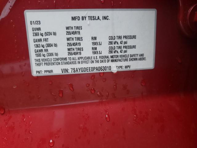 7SAYGDEE0PA063010 Tesla Model Y