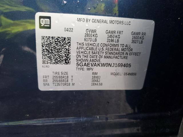 5GAEVAKW0NJ169405 Buick Enclave Essence