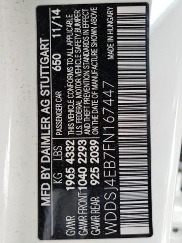 WDDSJ4EB7FN167447 Mercedes-Benz CLA 250