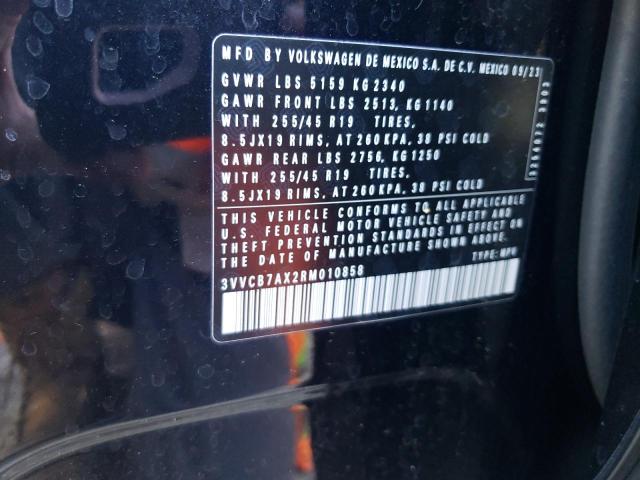 3VVCB7AX2RM010858 Volkswagen Tiguan Se R-line Black