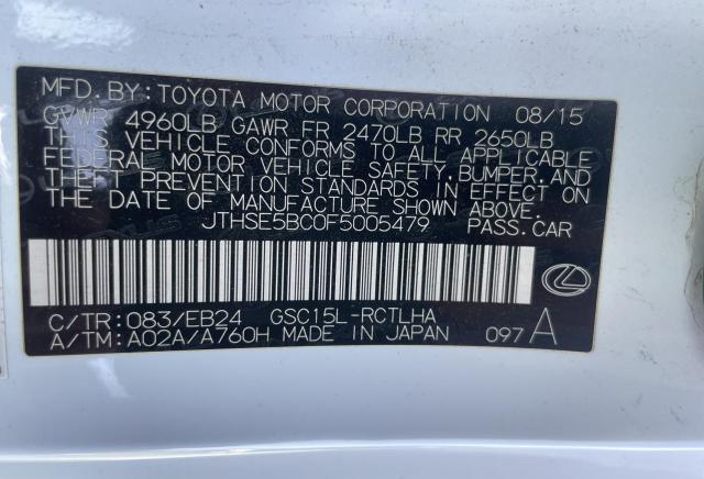 JTHSE5BC0F5005479 Lexus RC 350