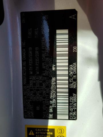 2T2BK1BA3FC278786 Lexus Rx 350 Base