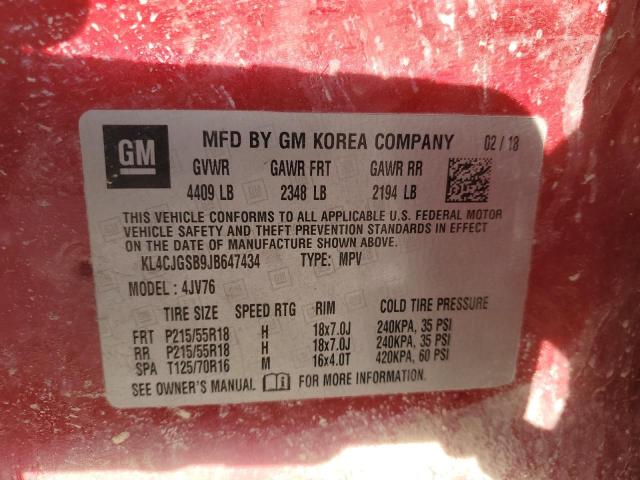 KL4CJGSB9JB647434 Buick Encore Essence