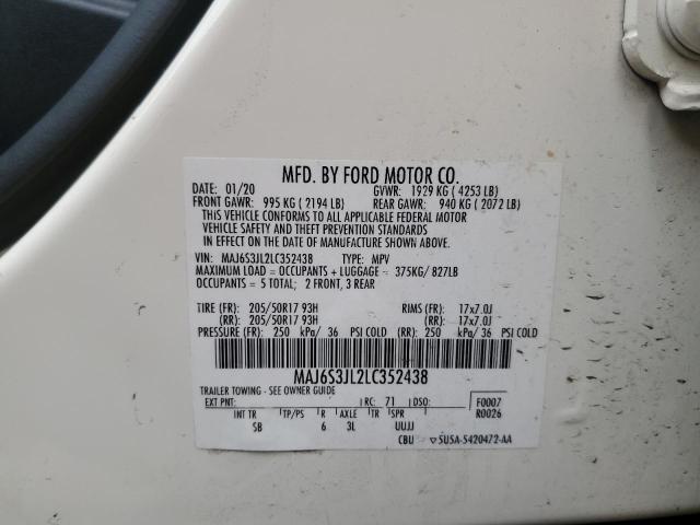 MAJ6S3JL2LC352438 Ford Ecosport Ses