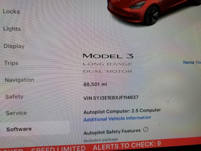 5YJ3E1EBXJF114637 Tesla MODEL 3