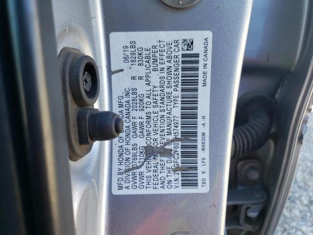 2HGFC2F60KH574977 Honda Civic Lx